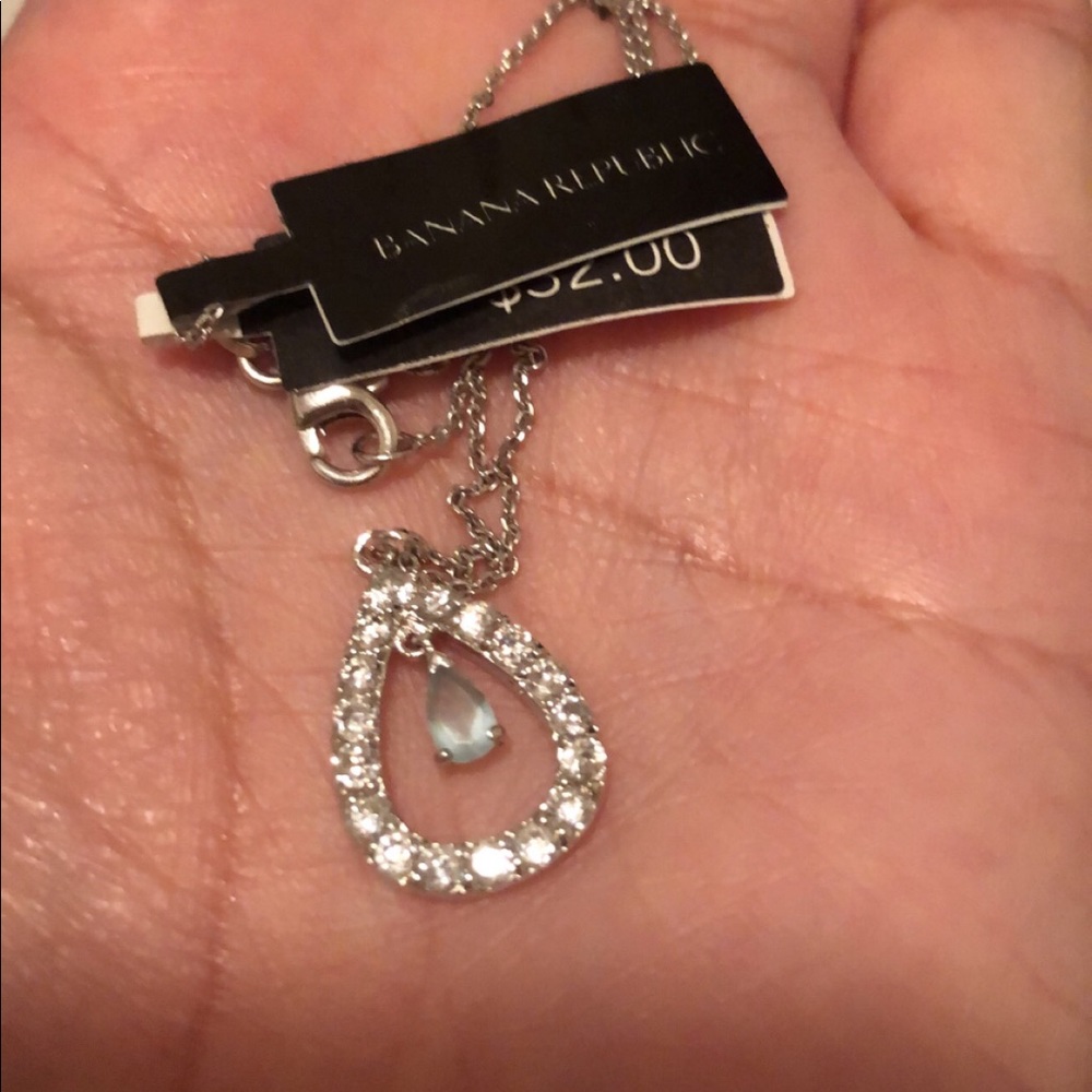 Banana Republic Sterling Silver Tear drop pendant